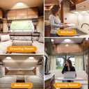 GZV RV Interior Lights, RV Puck Lighting, Dimmable LED Ceiling Light for Camper, Memory Function, DC 12V 4.75 Inch, Camper Lightings for Inside, LED Lights for Travel Trailer (3000K - Warm White)
