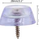 2 x 20pcs Round Furniture Pads, ULIFESTAR PVC Wood Furniture Sliders Hardwood Floor Protectors Surface Protection for Chair Table Desk Dresser Cabinet Sofa Couch Leg Feet Carpet Dia 28mm/1.1''