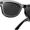 QxzPower 1080P HD AI Smart Camera Glasses, 8MP Camera Bluetooth 5.4 Recording Glasses, Dual Mic ENC Noise Reduction, Blue Light Filtering Lenses, Video Glasses with Men and Women, M01Pro Black