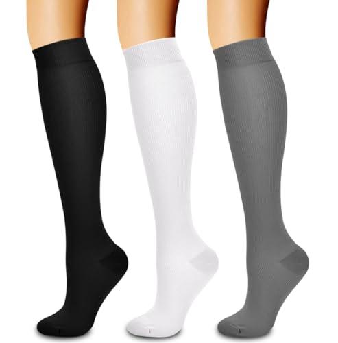 Laite Hebe compression socks,White+Grey,S/M (2 pairs)