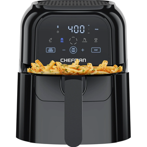 Chefman TurboFry Touch 6 Qt Air Fryer w/ Digital Display and Shake Reminder - Black