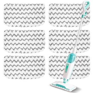 6 Pack Steam Mop Replacement Pads Compatible with Shark Steam Mops S1000/S1000A/S1000C/S1000WM/S1001C, Floor Steamer Pads Washable, Reusable Microfiber Cleaner Pads