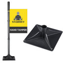 Tamper Tool 8 x 8 Inch with 48" Handle Heavy Duty Steel for Leveling