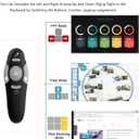QUI Presentation Clicker Wireless Presenter Remote Clicker for PowerPoint Presentation Remote, PowerPoint Slide Advancer for Mac/Windows/Linux, Google Slide/PPT/Keynote, USB A, Black
