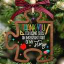 SUCHAGIFT Teacher Ornament - Teacher Christmas Ornaments for Tree - Teachers Gifts for Women - Teachers Daycare Provider Christmas Ornaments 2025 - Teaching Gifts - Wood & Acrylic Ornament 2025