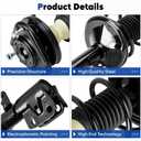Front Complete Struts Assembly w/Coil Spring Shock Absorber Fit for 2009-2013 Toyota Corolla 1.8L L4, for 2011-2013 Matrix 1.8L I4 FWD, Replace for 472598 472597, 4Pcs