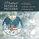 6 x Funny Cat Ornament 2025, White Elephant Gift  Holiday Decoration with Kitten in Santa Hat Watching Santas Sleigh  Cute Pet Lover Gift  Rustic Farmhouse Xmas Tree Keepsake