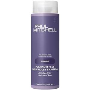 Paul Mitchell Platinum Plus Deep Violet Shampoo, Banishes Brass + Intensely Tones, Ideal for Blonde, Highlighted, Gray or Silver Hair (Conditioner included)