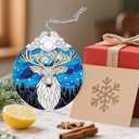 2 x Christmas Ornament, Stained Glass Ornament, Christmas Ornaments for Tree, Hanging Ornaments for Home Decor & Xmas Decorations Holiday Decor, Gift Ideas, Perfect Holiday & Xmas Gifts - Night Court