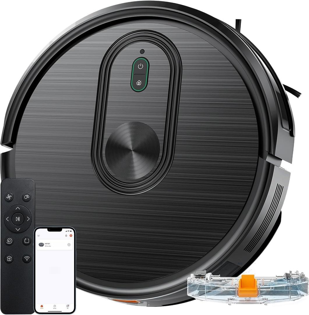 Robot Vacuum and Mop Combo, Mopping & Vacuuming 2 in 1 Robot Max Suction 3200Pa ,with App/Bluetooth/Voice, Schedule, Self-Charging Robot Vacuum Cleaner, Slim, Ideal for Pet Hair, Hard Floor, Carpet