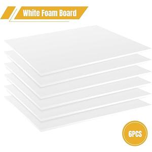 24" x 36" Foam Board, White, 1/4" Thick, 6 Pack