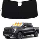 Windshield Sun Shade for 2022-2026 Refreshed Chevy Silverado 1500/GMC Sierra 1500, 2024-2026 Silverado/Sierra 2500HD 3500HD Front Windshiled Sun Visor UV Protection Foldable Sunshade