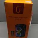 Karaoke Machine with 2 Wireless Microphones, Portable Bluetooth Karaoke Speaker for Adults, Big Party PA System with Dicso Lights & Dual 6.5" Stage Subwoofers for Home Outdoor, Ideal Gifts for All