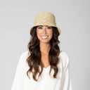 San Diego Hat Co. Women's Women's Textured Woven Bucket Hat (Beige)