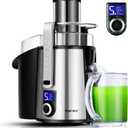 1000W Centrifugal Juicer Machine, Healnitor Juice Maker Extractor, 5-Speed Juice Processor Fruit and Vegetable, Big Mouth Stainless Steel Power Juicer, Silver