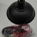 GLOBE Electric 65712 Robin 1-Light Plug-in or Hardwire Pendant, Satin Black, Antique Brass Accents, 15ft Black Woven Fabric Cord, in-Line On/Off Rocker Switch