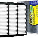 Engine Cabin Air Filter Set for Elantra (2021-2025) Only Gas, for Kona (2024-2025), Replace 28113-AA100, 97133-L1000