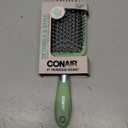 Conair Totally Smooth Ultra Paddle Brush, Wide Detangling Hair Brush with Ball-Tipped Bristles and Flexible Cushion Base, Ideal for Thick Hair, Green