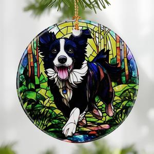 Border Collie Ornament, Dog Christmas Ornament  Christmas Tree Decor, Holiday Decoration, Stocking Stuffer, Festive Gift Idea, Gifts for Dog Lover, Friends, and Family