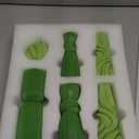 6 Pcs Pillar Candles Modern Aesthetic Ribbed Decorative Candle Set Cute Soy Wax Scented Ribbed Decor for Home(Green,3.39-9.06 Inch)