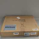 Vipush Mosaic Outdoor Side Table, 14" Round Folding Plant Stand for Patio Garden Backyard Balcony Porch Indoor Accent End Table for Living Room, Ceramic Tabletop with Black Iron, Blue Feather