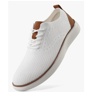 VILOCY Men's Casual Dress Sneakers Oxfords Business Mesh Breathable Walking Shoes Tennis Comfortable, Size 10
