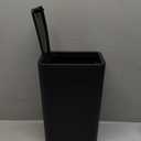 TIPGO Bathroom Trash Can with Lid, 10 Liter/ 2.6 Gallon Slim Garbage Can, Small Trash Bin Waste Basket with Pop-Up Lid for Kitchen, Bedroom, Living Room, Office (Black)