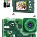 Kids Dinosaur Digital Camera Toys: Kizeefun 3-12 Year Old Boys Girls for Christmas Birthday, Mini HD Selfie Video Baby Camera for 3 4 5 6 7 8 9 Toddler Children with 32GB Card