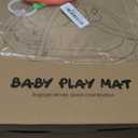 lulunemo Baby Play Mat,Tummy Time Mat with 6 Detachable Toys-Activity Gym for Visual, Auditory & Motor Development-Washable Baby Activity Mat for 0-12 Month Infants(Animal Theme)