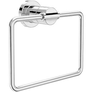 Delta Nicoli (1-Pack) Hand Towel Holder Polished Chrome Towel Racks for Bathroom Wall Square Towel Ring Holder for Bath Towel Hanger for Kitchen, Bathroom Accessories NIC46-PC