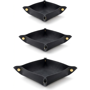 Phone,Keys,Wallet Valet Leather Tray- Pack Of 3