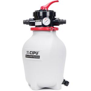 CIPU 12inch Sand Pool Filter Tank System with 4-Way Valve Easy to Install for Above Ground Swimming Pools