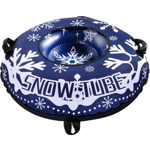 Heavy Duty 47-inch Snow Tube for Winter Sledding  Durable and Oversized Snow Tube for Adults, Inflatable Snow Sled with Reinforced Handles and Speed, Perfect for Snow Adventures