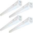 4FT LED Strip Lights 4 Packs, 60W/50W/40W/30W/25W 5CCT 0-10V Dimmable LED Linear Lights, UL Listed AC 100-277V 4' Led Shop Lights for Garage, Workshop, Storeroom, Basement, Barn, Factory, Supermarket