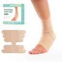 Welnove Kinesiology Tape for Ankle: Precut Athletic Ankle Tape for Sprained Ankle Support: Ankle Wrap Sports Tape for Women Men Pain Relief Recovery (Beige, 4-Pack)
