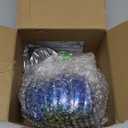 Solar Garden Lights Metal Flower Decor, Colorful Spinning Windmill Lotus Pathway Ligths with LED Cracked Crystal Ball Outdoor Decorative Stake Lighting Waterproof Flower Sculpture for Patio Yard (Multicolor)