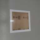 6x6 Picture Frame White, Rustic Natural 6x6in Photo/Portrait/Poster/Art Frame, Wall Hanging/Tabletop, Horizontal/Vertical Display Gallery Family Wedding Memorial Pic Frame Gift