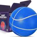 BYYNNE Silent Basketball Size 7 (29.5") â€“ Noiseless Indoor Basketball for Quiet Dribbling and Indoor Training, Pro Grooved Airless PU Foam Basketball â€“ Real Feel Higher Bounce Quieter (Blue)