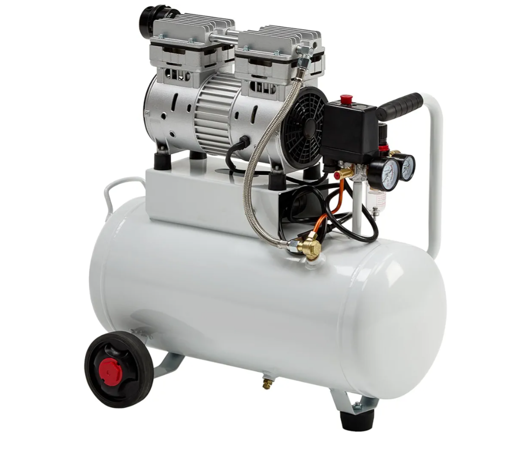 Albott 8 Gallon Air Compressor with Automatic Drain Valve, 1.0 HP Oil-Free Air Compressor Tank with Wheels, 70 dB Noise Level, Fit for Auto Repair, Tire Inflation, Spray Painting
