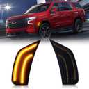 LED Side Marker Lights for 2021-2024 Yukon XL Denali Tahoe Suburban Escalade ESV Amber Position Signal Lamps Smoked Len, 2 Pack (AMBER LED)