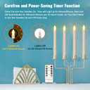 Ymenow Flameless Taper Candles with Remote Timer, 6pcs 7.9" Battery Operated LED Fake Electric Tapered Candles Flickering Ivory Floating Candlesticks for Halloween Party Table Christmas Decorations