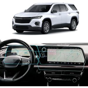 4PCS Car Screen Protector for 2024 2025 Chevy Traverse RS/Z71/LT/LS& 2024 2025 Blazer EV Accessories Navigation & Dashboard Nano Screen Protector Cover HD Clear '' (for 2024+ Traverse/Blazer EV '')