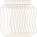 Taiyin Body Shape Bikini Hanger Wire Lingerie Hangers for Display Swimsuit Bathing Suit Swimwear Slip Dress, Gold (14 Pack)