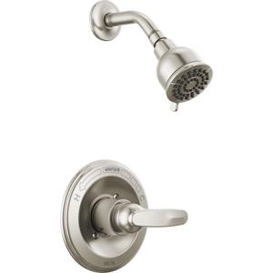 Delta Foundations 13 Series 2-Spray Shower Faucet Set, Brushed Nickel Shower Head and Handle Set, Valve Trim Kit, Stainless BT13210-SS (Valve Not Included)