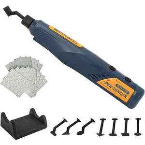 Cordless Pen Sander, 5-Speed and USB Charging with LED Light, Multi-Purpose Power Tool, Mini Power Sander for Sanding, Polishing, Finishing, DIY Crafts