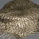 Juvale 10 Pack Gold Vinyl Placemats - 14.4" x 14.4" Round Table Mats and Plate Chargers with Leaf Design for Elegant Table Decor and Protection - Stylish Charger Plates for Events and Wedding Parties