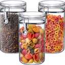 Amazing Abby - Cathy - 70-Ounce Plastic Canister (Set of 3), Plastic Airtight Food Container, Stackable for Pantry Storage, BPA-Free and Shatter-Proof, Perfect for Home and Commercial Use