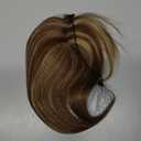 Hair Toppers for Women Real Human Hair Toppers with Thinning Hairpieces for Women 10 Inch Human Hair Topper for Cover Gray RootsMedium Brown Mix Blonde with Dark Brown Root