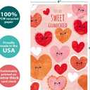 Tree-Free Greetings - Valentine's Day Greeting Cards - Artful Designs - 12 Cards + White Envelopes - Made in USA - 100% Recycled Paper - 4 x 6 - Happy Hearts (FS64389)