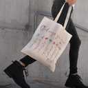 IIILUYOT Aesthetic Christian Floral Book Tote Bag (God Says You Are) Christian Gifts for Women Friend, Religious Cute Cloth Bags Mother Gifts for Women Mother, Reusable Graphic Cotton Bags